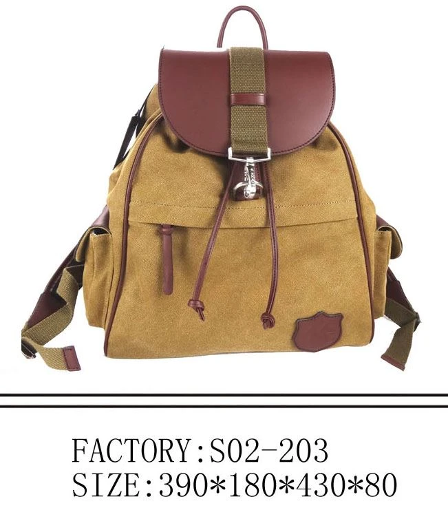ক্যানভাস চামড়া Rucksack